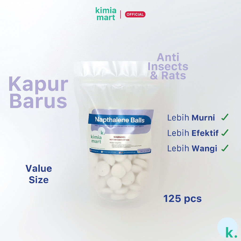 Jual Kamper Kapur Barus Toilet Anti Tikus Kecoa Pure Naphtalene Ball