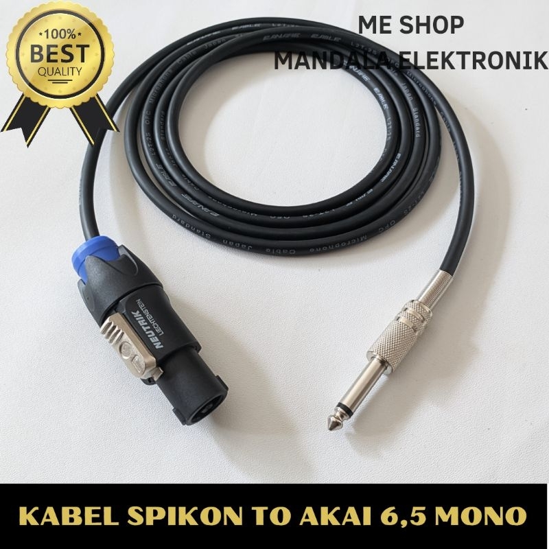 Jual Kabel Spikon Speakon To Jack Akai Mono Mm Shopee Indonesia