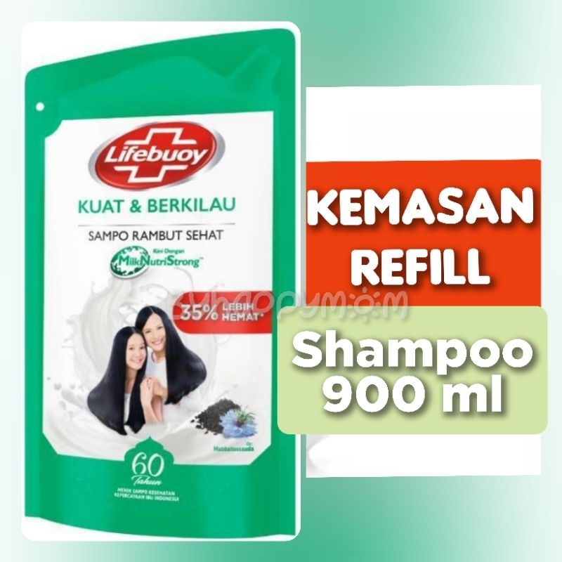 Jual REFILL LIFEBUOY Shampoo Anti Dandruff Strong Shiny Pouch 900ml