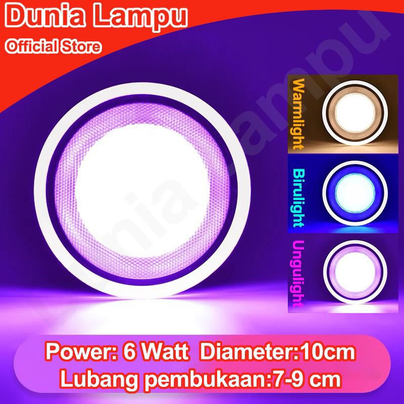 Jual Dunia Lampu LAMPU DOWNLIGHT LED 3 WARNA 6WATT PANEL LED KUNING