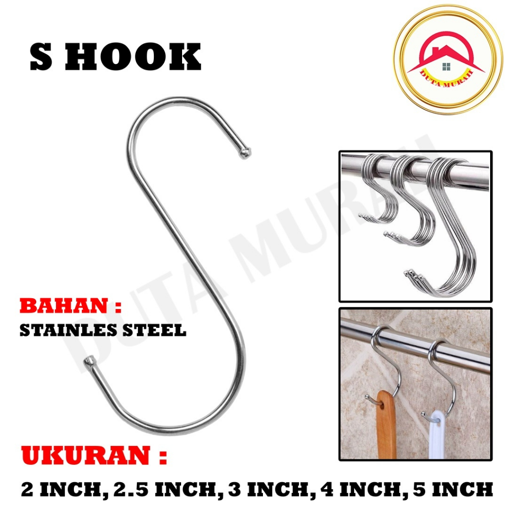 Jual GANTUNGAN S SERBAGUNA S HOOK Cantolan S Hook Kawat Pengait