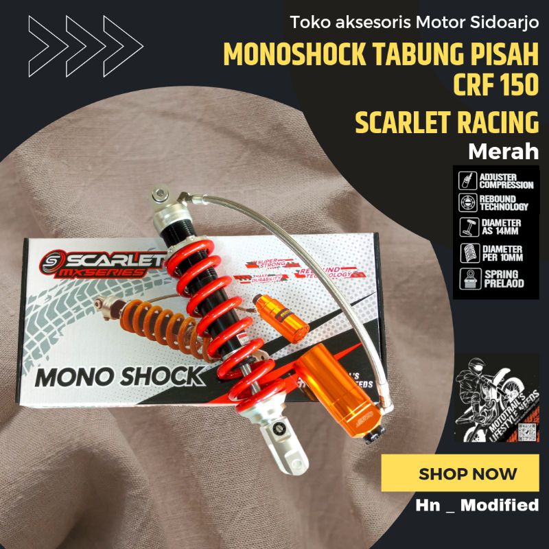 Jual Mono Shock Trail Scarlet Racing Dan Tabung Pisah Crf Klx