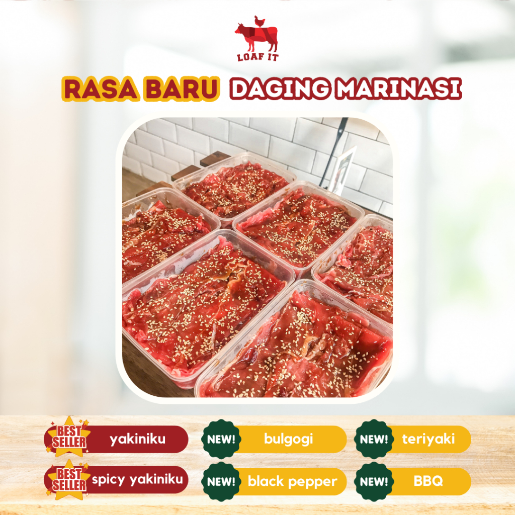 Jual Daging Sapi Slice Beef Marinasi Bbq Spicy Yakiniku Teriyaki