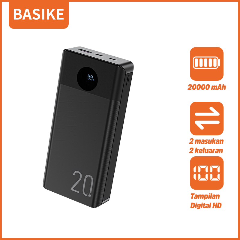 Jual BASIKE Powerbank 20000 MAh Fast Charging 22 5W PD QC 3 0 Type C 2