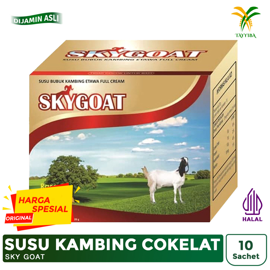 Jual Susu Kambing Etawa Bubuk Sky Goat Rasa Coklat Box Isi Sachet