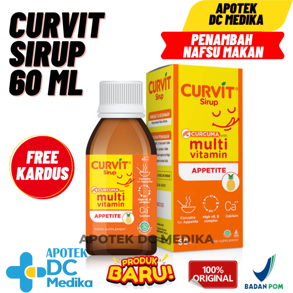 Jual CURVIT SYRUP 60 ML PENAMBAH NAFSU MAKAN MULTIVITAMIN DAYA