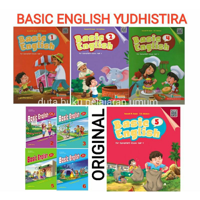 Jual Buku Bahasa Inggris Basic English Yudhistira SD Kelas 1 2 3 4 5 6