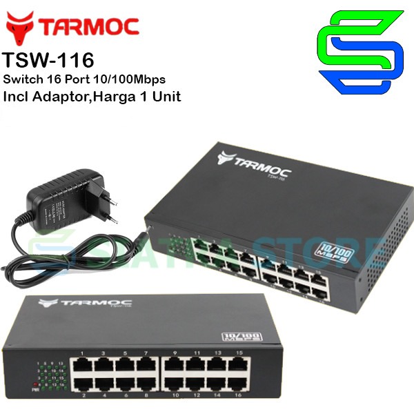 Jual Tarmoc TSW 116 Desktop Switch Unmanage 16 Port 10 100Mbps Metal