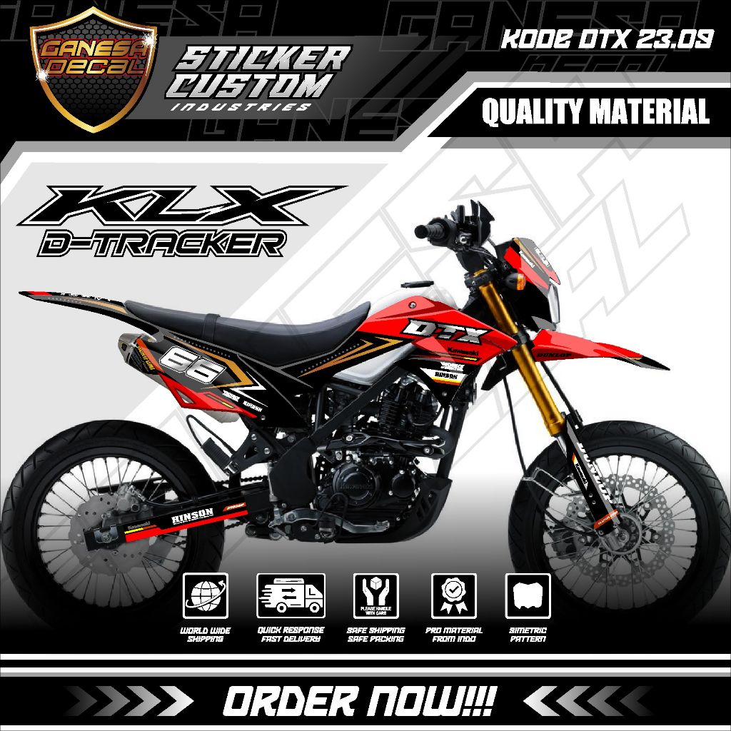 Jual Decal Sticker Motor Cross Kawasaki Klx Dtracker New Fullbody