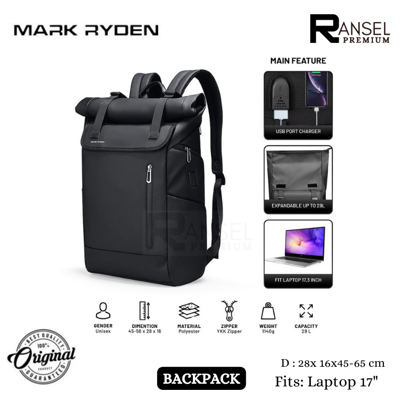 Jual Mark Ryden Backpack Bag Usb Stylish Tas Ransel Laptop Backpack