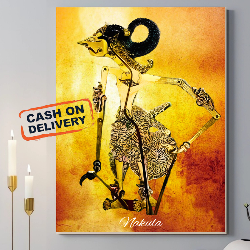 Jual Poster Wayang Kulit Nakula Untuk Hiasan Dinding Atau Wall Dekor