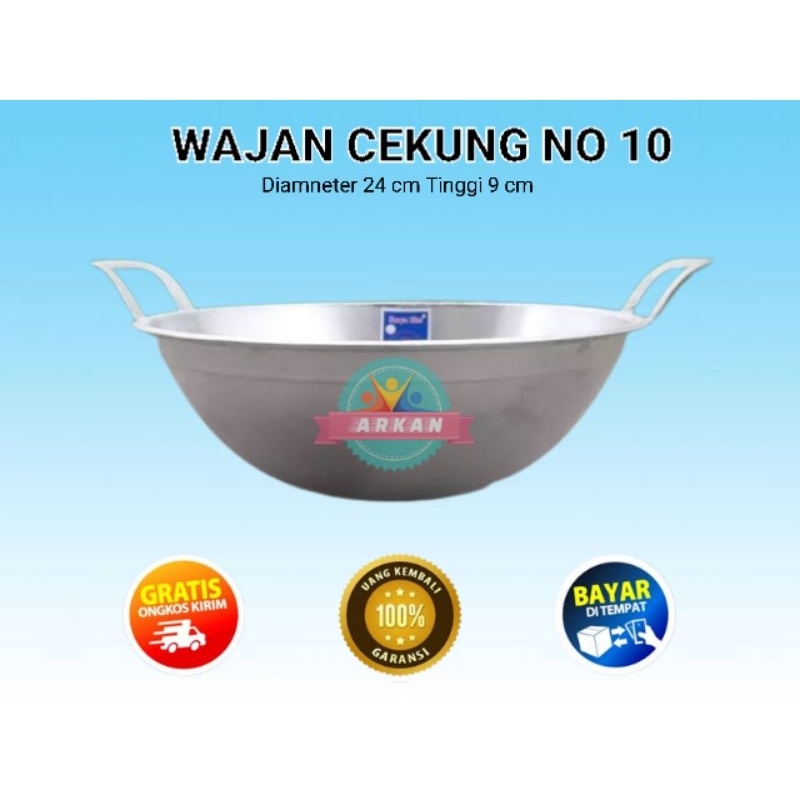 Jual Kuali Wajan Penggorengan Cekung No 10 Katel Shopee Indonesia