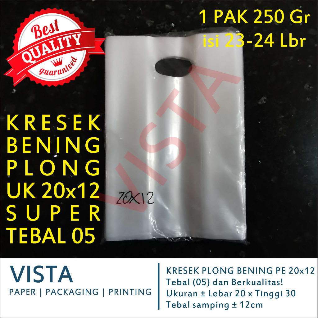 Jual Kantong Kresek Plastik Pe Plong Bening Ukuran X Transparan