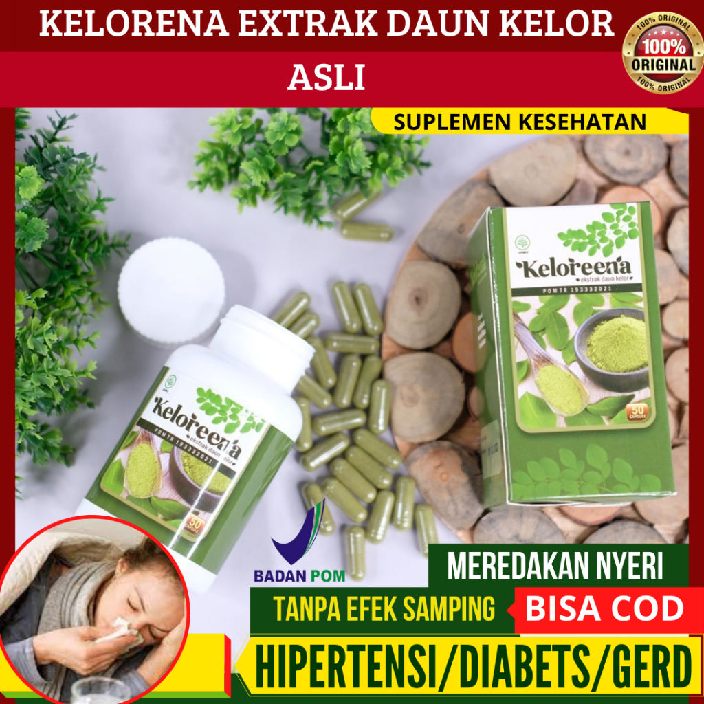 Jual Kapsul Daun Kelor Kelorena Cocok Untuk Diabetes Hipertensi Mual