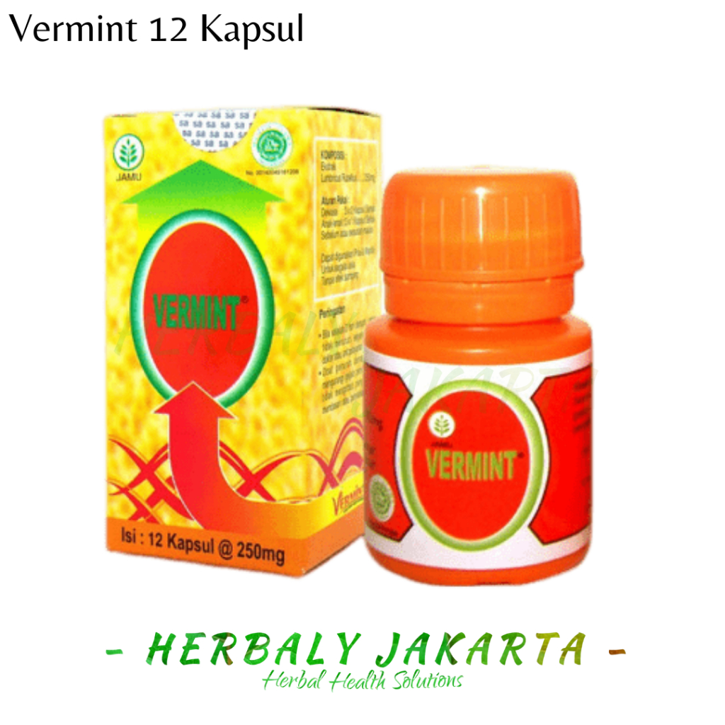 Jual VERMINT Obat Cacing Typhus Tipes 12 KAPSUL ORIGINAL 100 Shopee