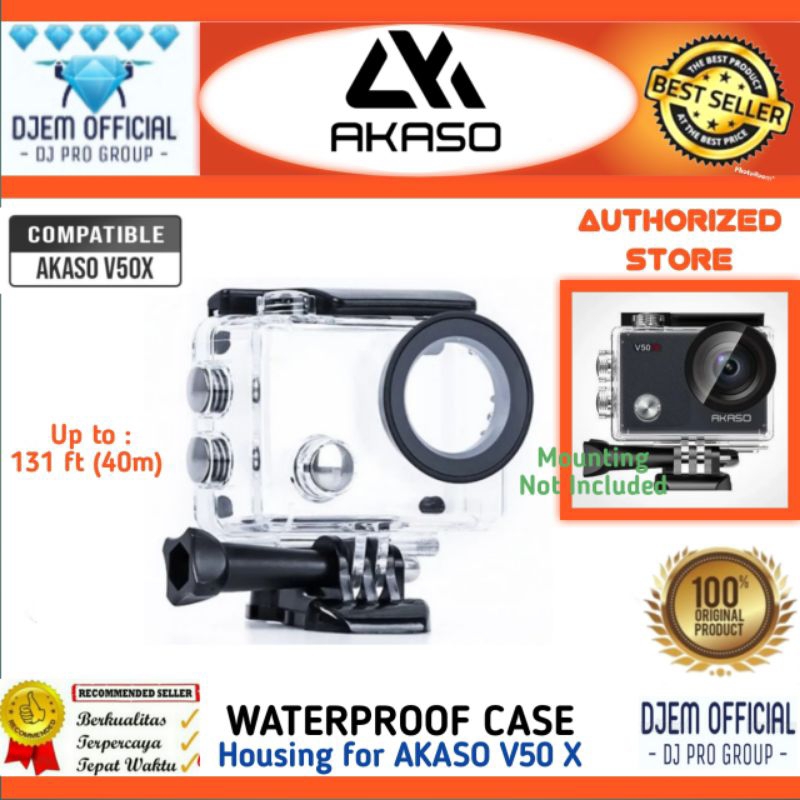 Jual AKASO V50X ActionCam Waterproof Case Housing Underwater Camera