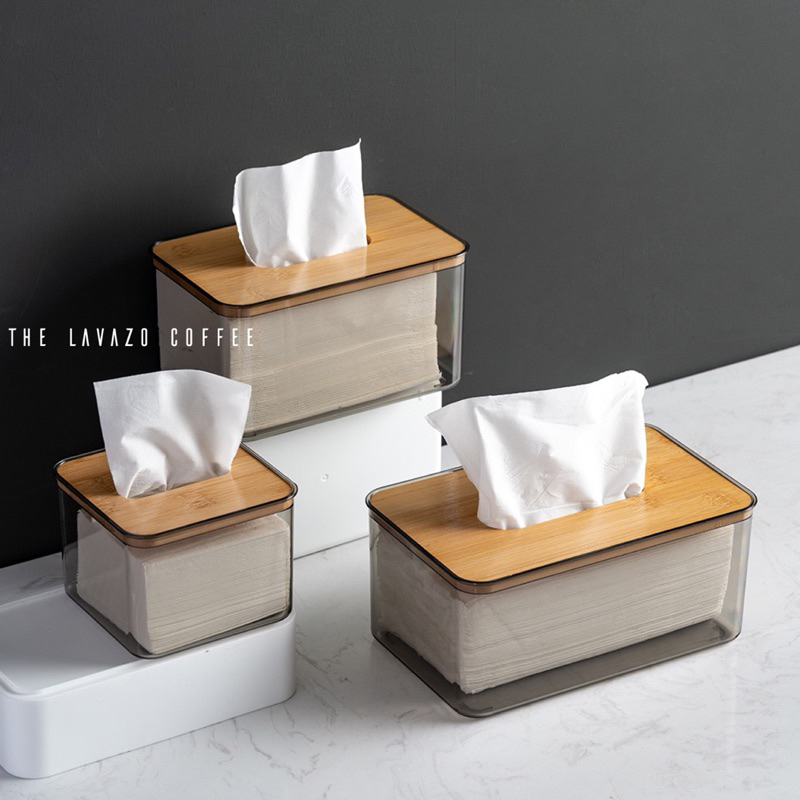 Jual Nordic Minimalist Tissue Box Kotak Tisu Tutup Bambu Minimalis