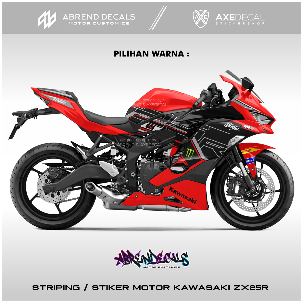 Jual Striping Zx R Livery Krt Wsbk Racing Stiker Motor Kawasaki