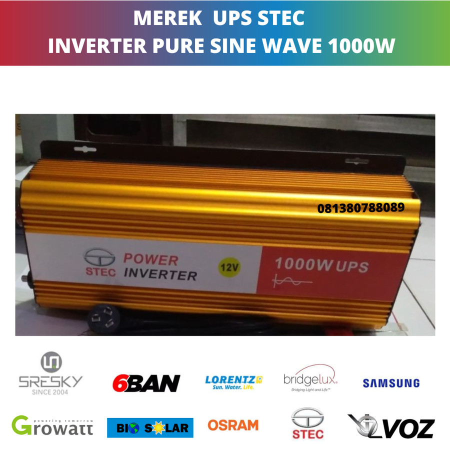 Jual Pure Sine Wave PSW Power Inverter Stec 12v 12 V 1000w 1000 W Watt