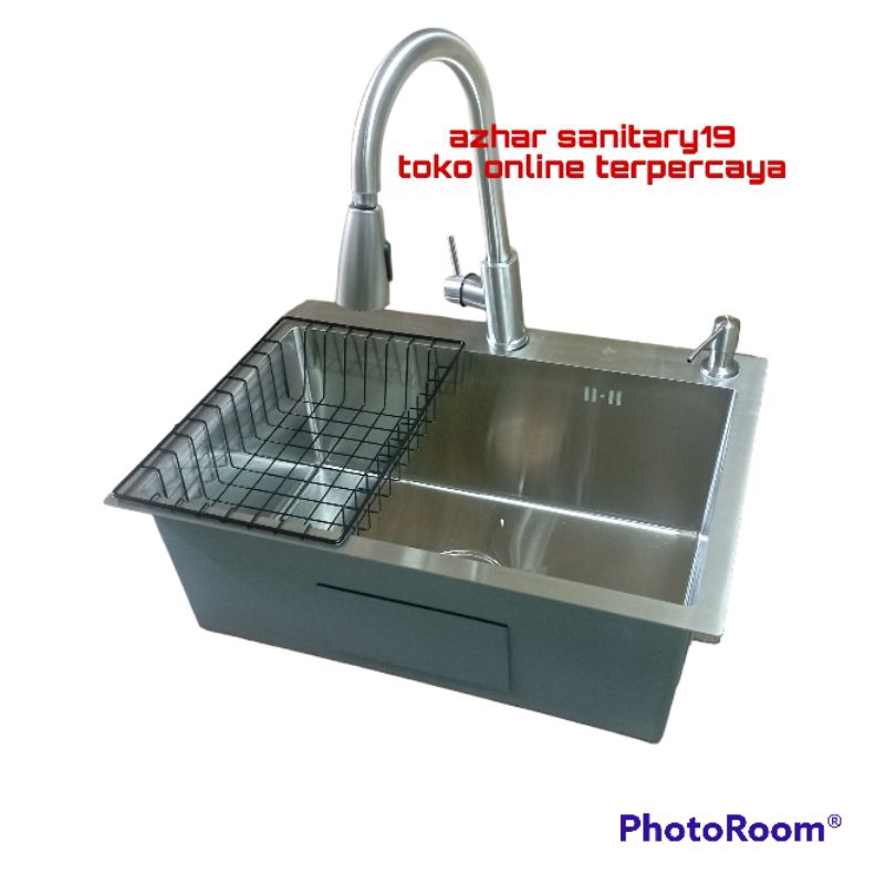 Jual Paket Lengkap Kitchen Sink GOLDEN HAND 6045 Stainless Bak Cuci