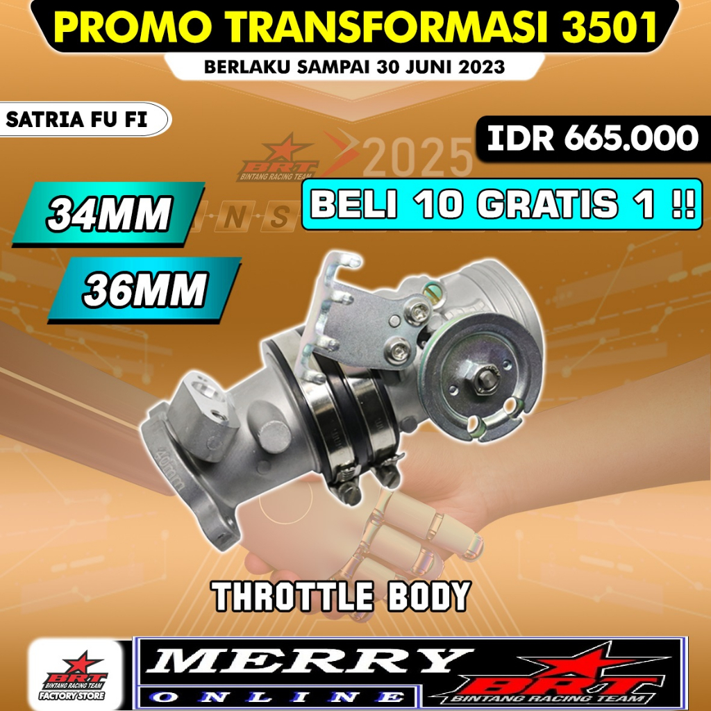 Jual Promo Throttle Body Brt Super Flow Tb Gsx Satria Fu Fi