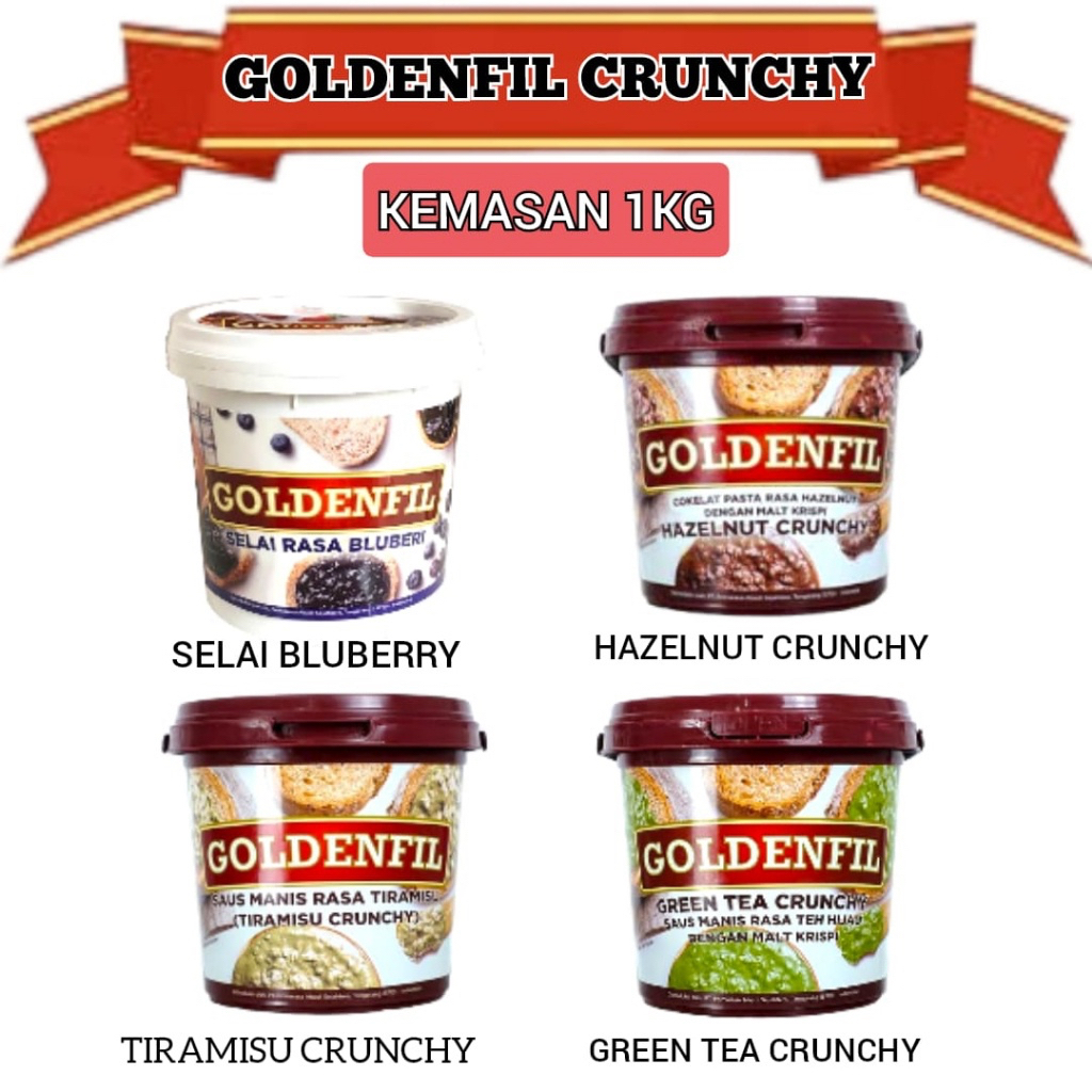 Jual Selai Coklat Goldenfil Choco Crunchy Tiramisu Green Tea Blueberry