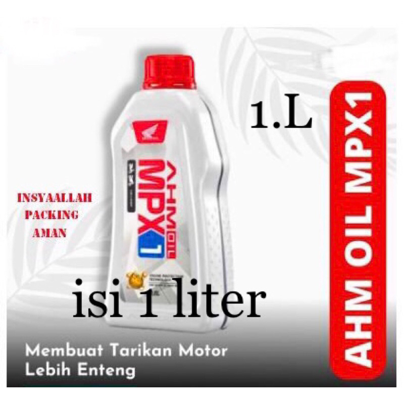 Jual OLI MOTOR HONDA AHM OIL MPX1 SAE 10W 30 SL ISI 1 LITER Shopee