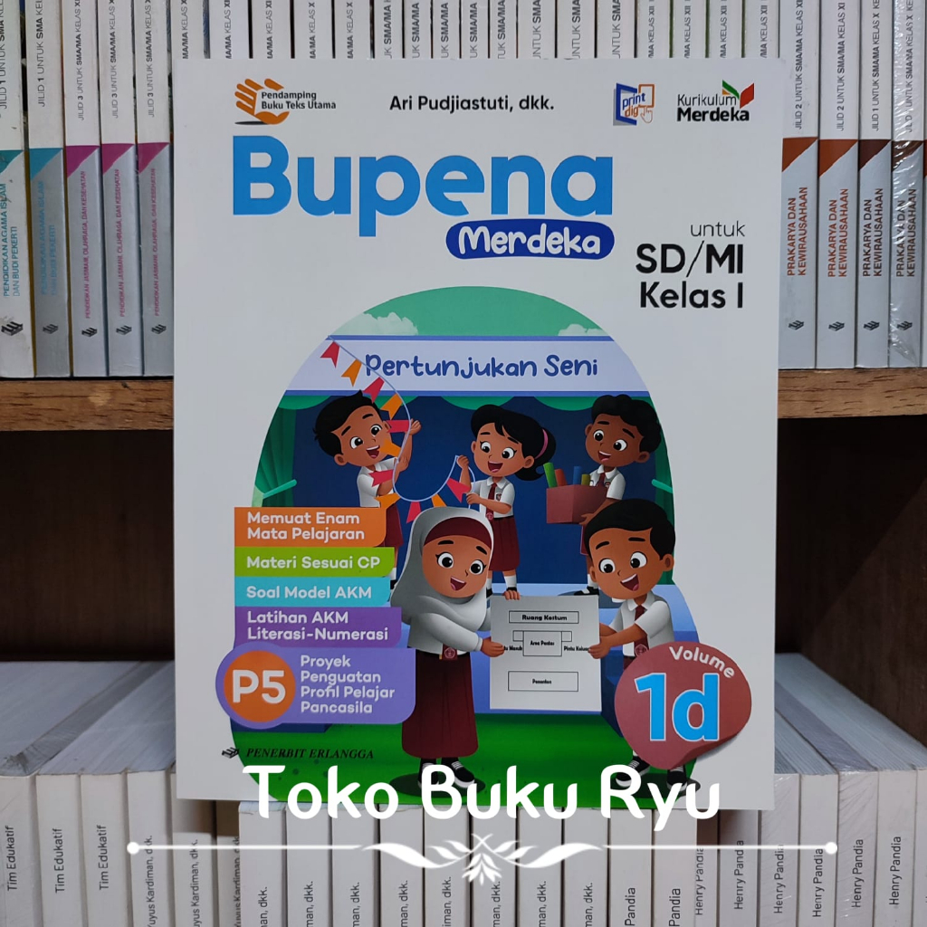 Jual Buku Bupena Kelas 1 SD MI Volume 1d Kurikulum Merdeka Erlangga