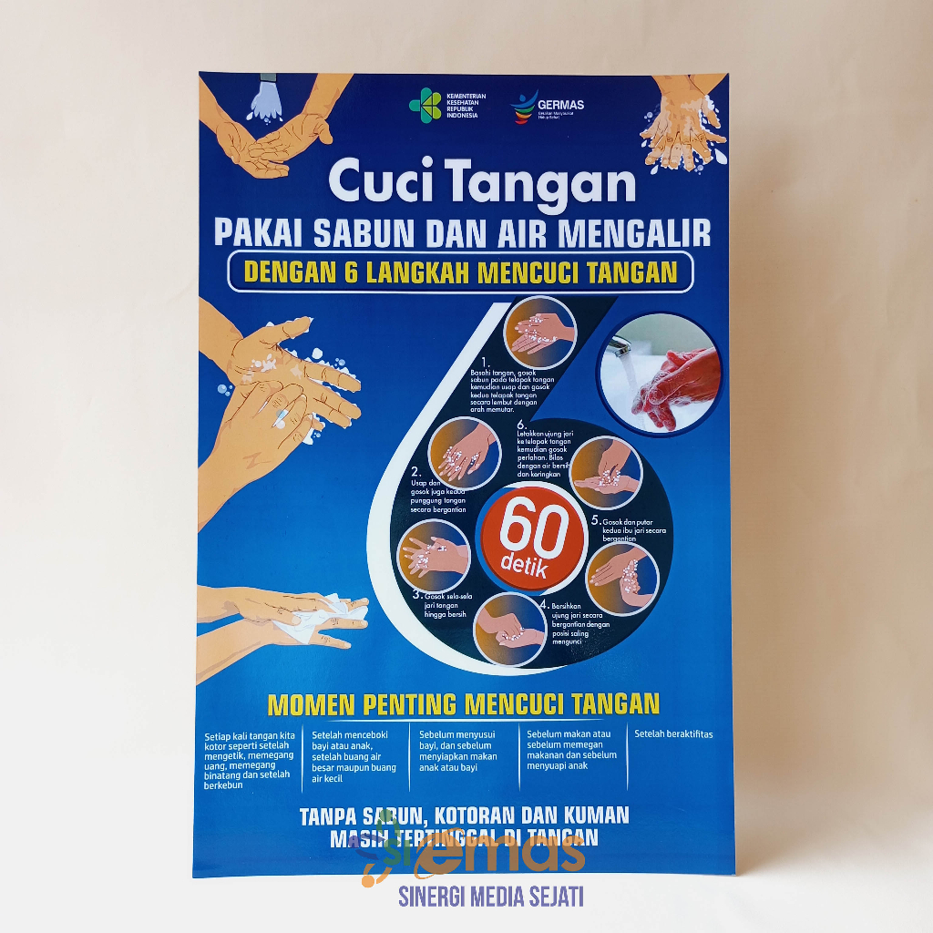 Jual Poster Kesehatan Poster Cuci Tangan Poster Cuci Tangan Pakai