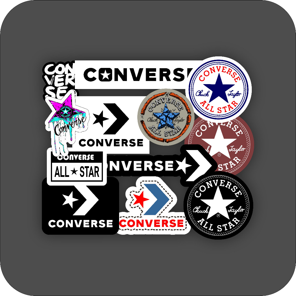 Jual STIKER PAKET BRAND CONVERSEE ISI 12 PCS FREE 1 PCS STIKER RANDOM