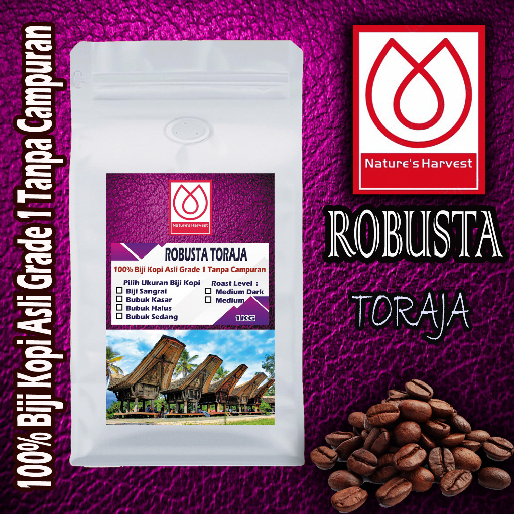 Jual Kopi Toraja Robusta Biji Kopi Murni Tanpa Campuran