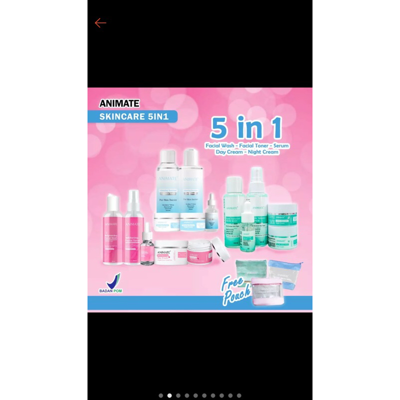 Jual Animate Instant Whitening Series In Glowing Skincare Shopee