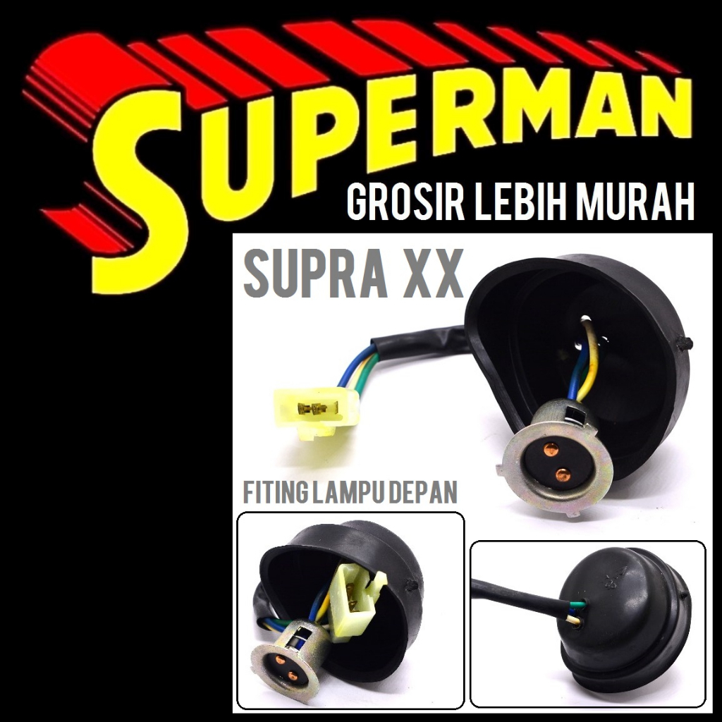 Jual FITING LAMPU DEPAN SUPRA XX COP BESAR TOP Socket Motor Honda Bebek