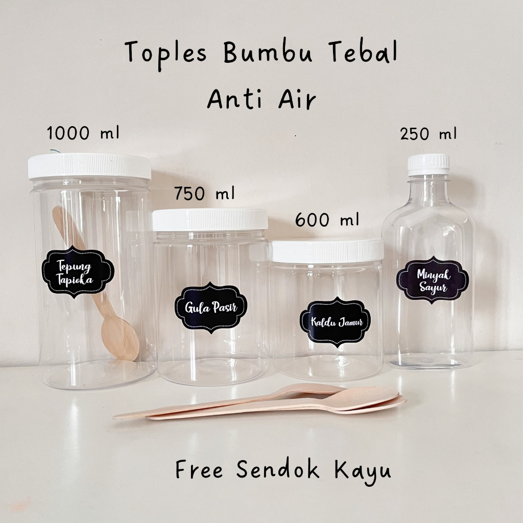 Jual Toples Bumbu Dapur Aesthetic Gratis Label Waterproof By Maximashop