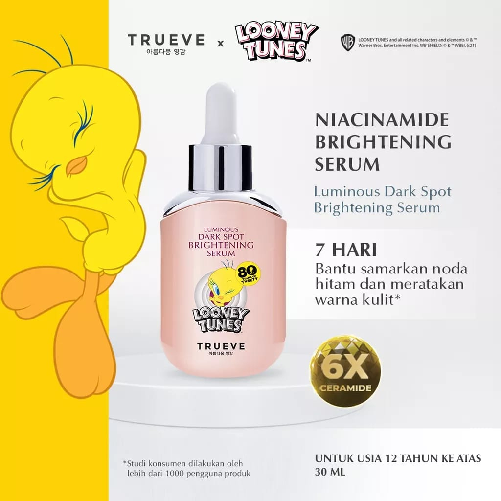 Jual Trueve X Looney Tunes Luminous Dark Spot Brightening Serum Ml