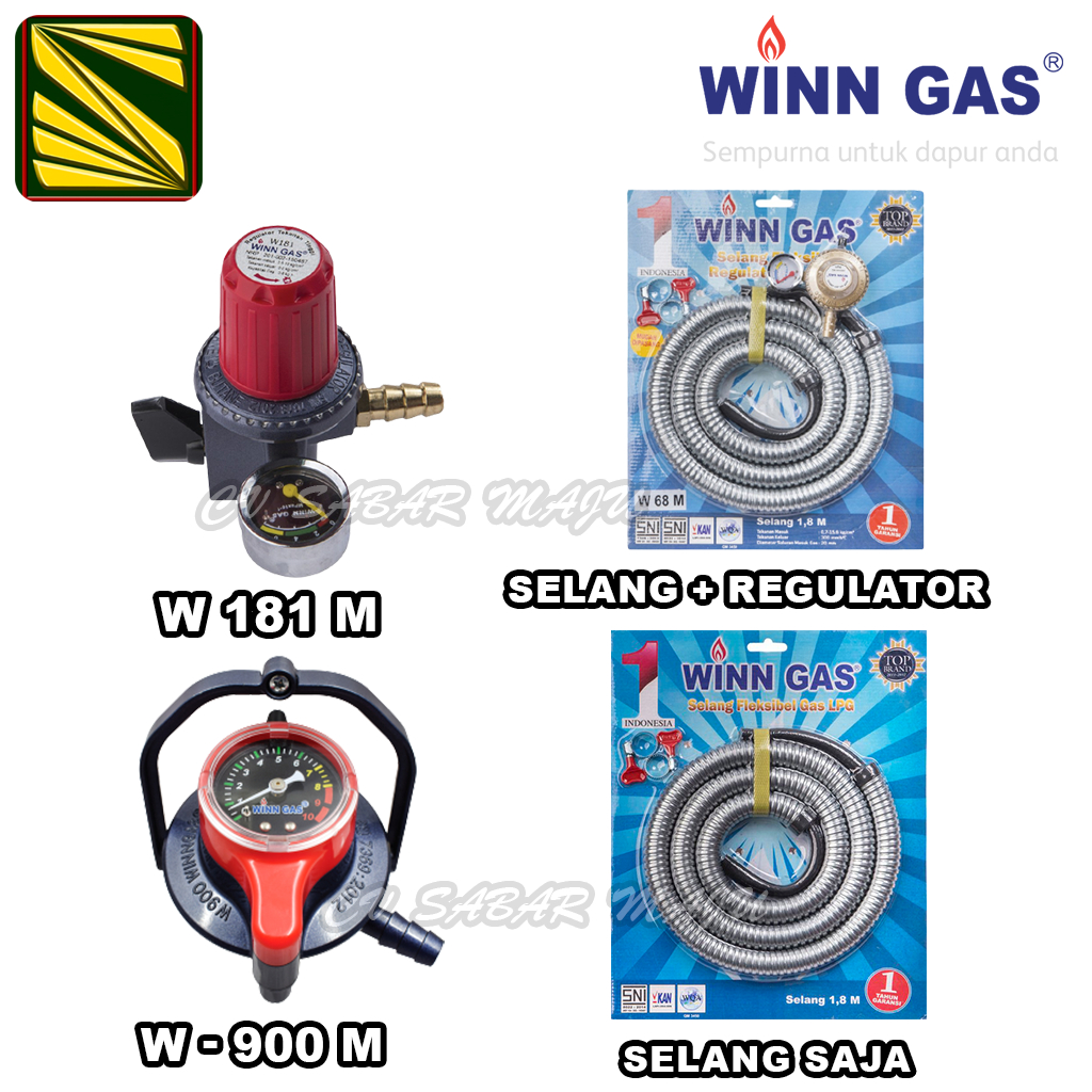 Jual Selang Gas Regulator Gas Win Gas Selang Paket Meter W 68