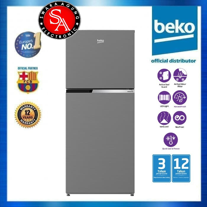 Jual Kulkas 2 Pintu 370 Liter BEKO Type RDNT 371I50S Silver Khusus