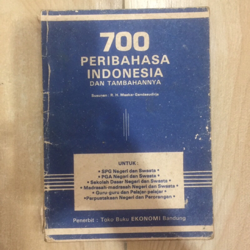 Jual Buku Peribahasa Indonesia Buku Kuno Lawas Jadul Vintage Tempo