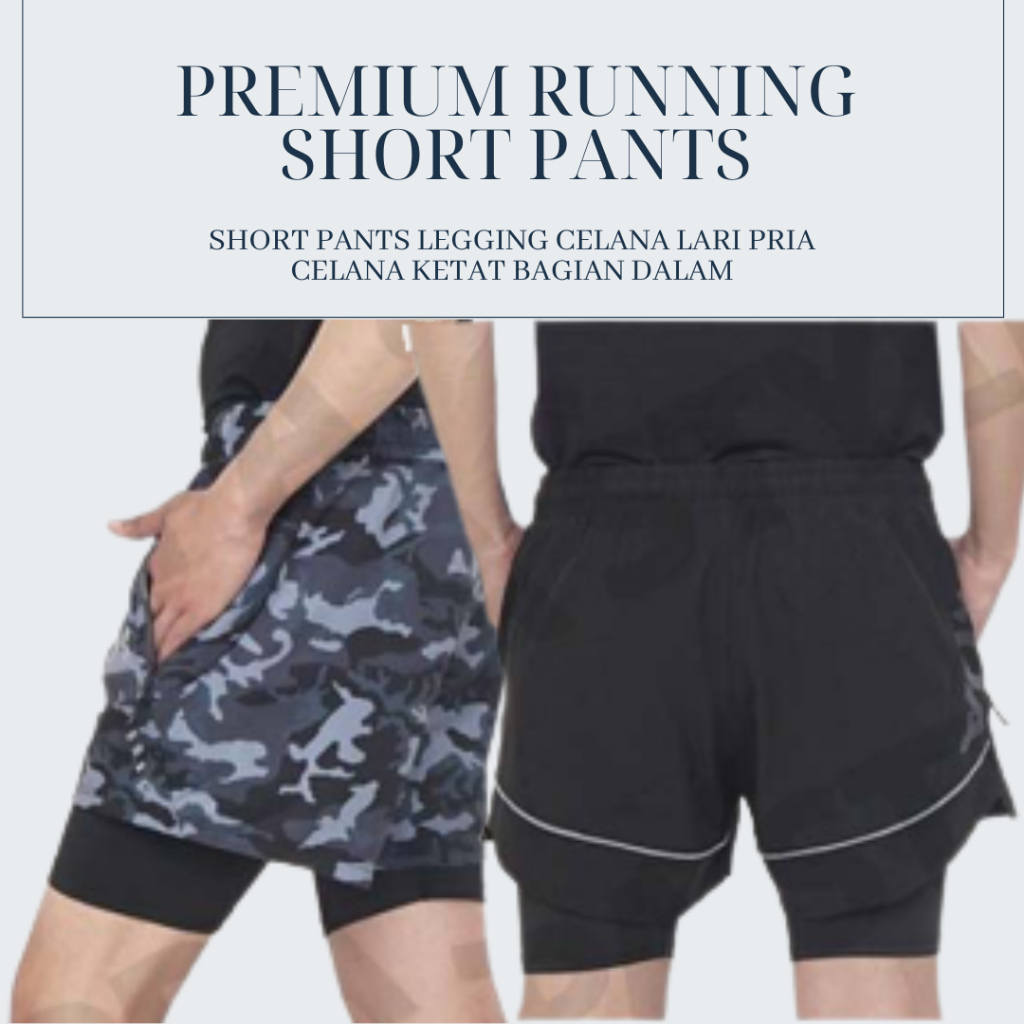 Jual Oppa Style Shop PREMIUM RUNNING SHORT PANTS LEGGING CELANA LARI