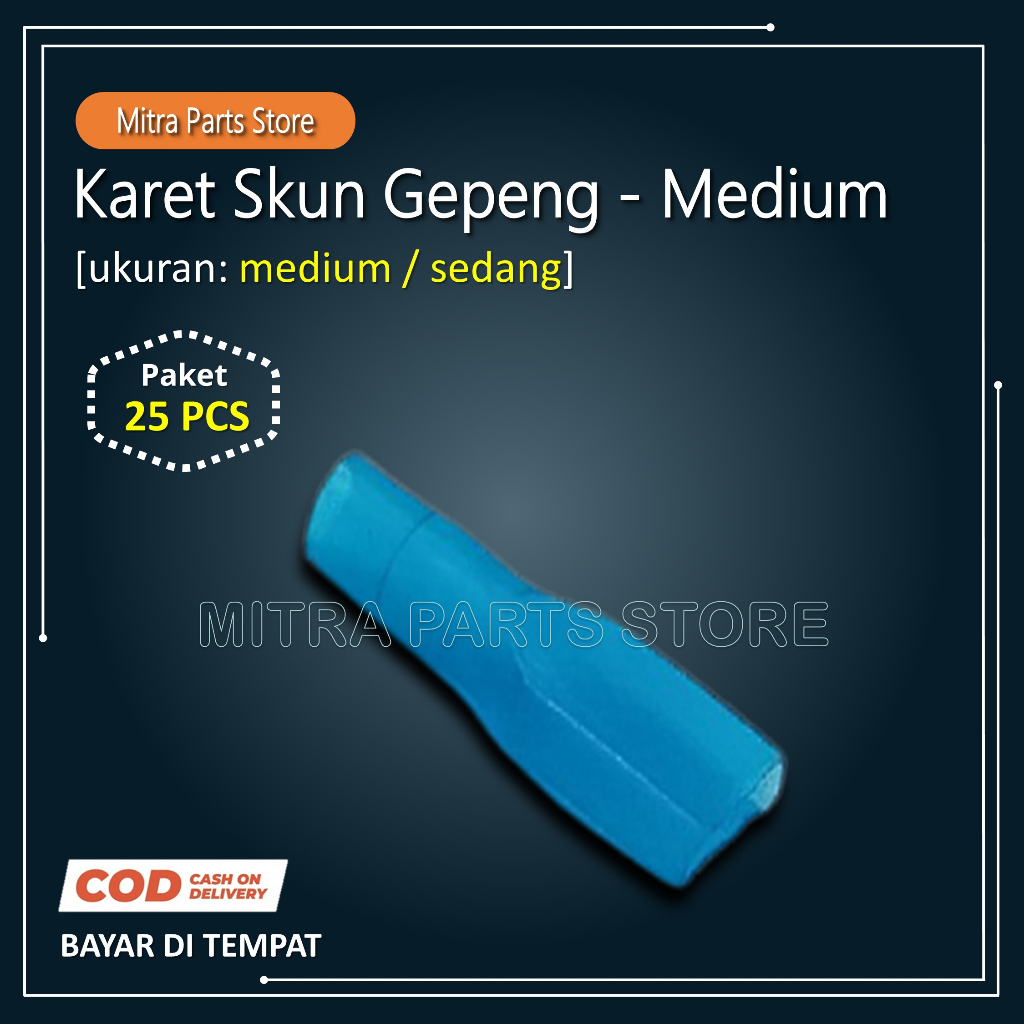 Jual Karet Skun GEPENG Ukuran MEDIUM 25 PCS Cover Sekun Soket Konektor