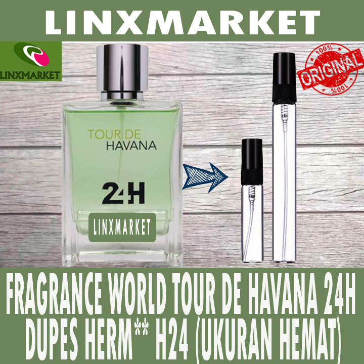 Jual FRAGRANCE WORLD TOUR DE HAVANA 24H EDP MEN DUPES HERM H24