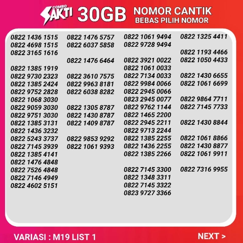 Jual Kartu Sakti 30GB Nomor Cantik Kartu Perdana Sakti Telkomsel As