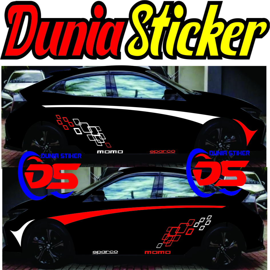 Jual Stiker Cutting Mobil Sewdan Motif Kotak Kotak Stiker Mobil Sedan