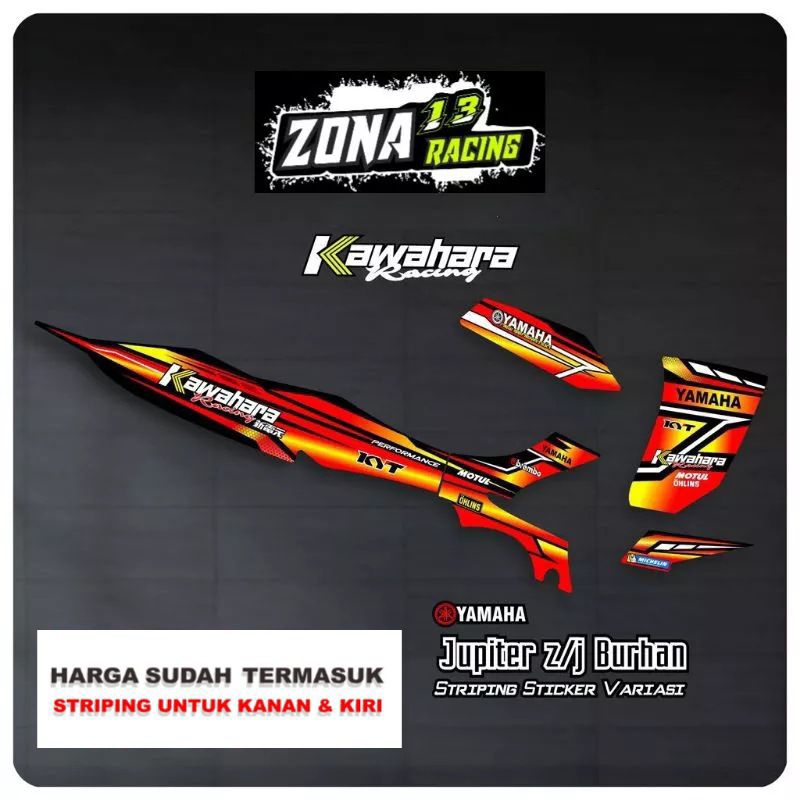 Jual STRIPING VARIASI STICKER YAMAHA JUPITER Z BURHAN 2000 2009 LIST