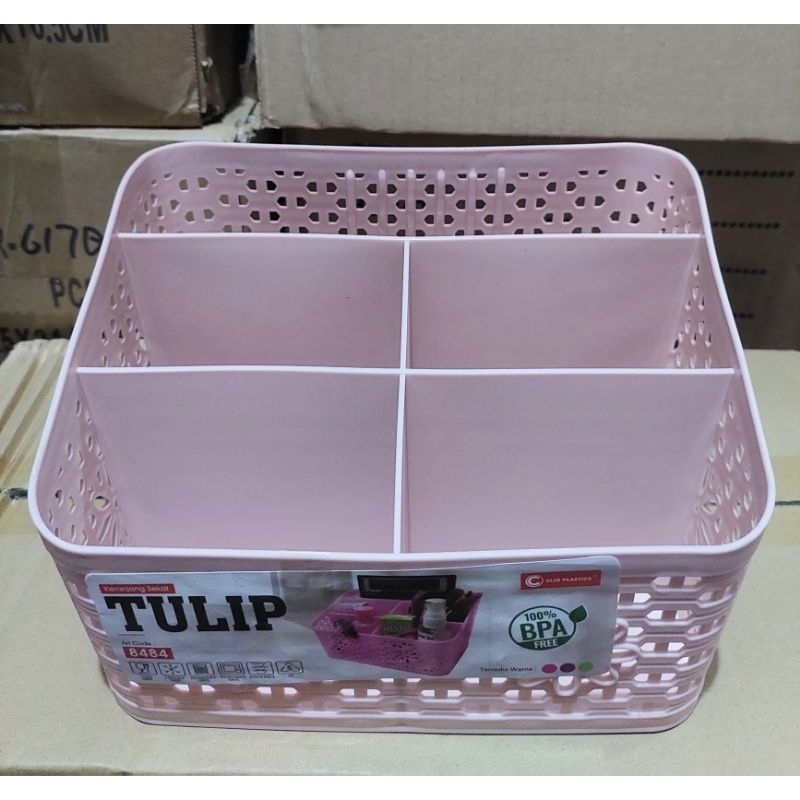 Jual Keranjang Sekat Tulip Clio Keranjang Serbaguna Kranjang Mak Up