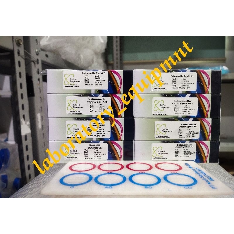 Jual Reagen Test Widal Set 8 Vial BONUS PLAT WIDAL 8 HOLE Shopee