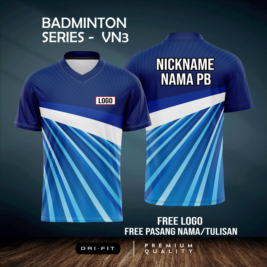 Jual Jersey Kaos Badminton Bulutangkis Vn Bisa Custom Nama Dan