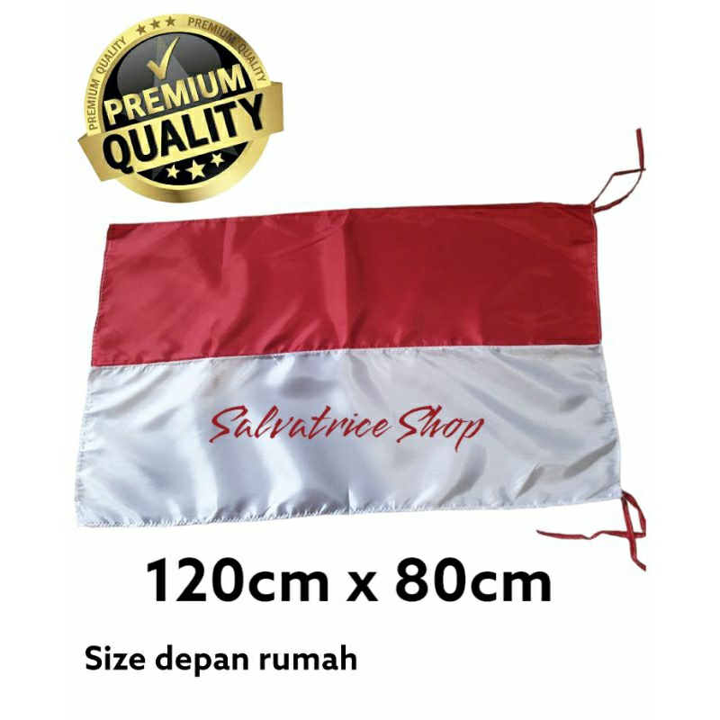 Jual Bendera Merah Putih Satin 120cm X 80cm Ukuran Standar Depan Rumah