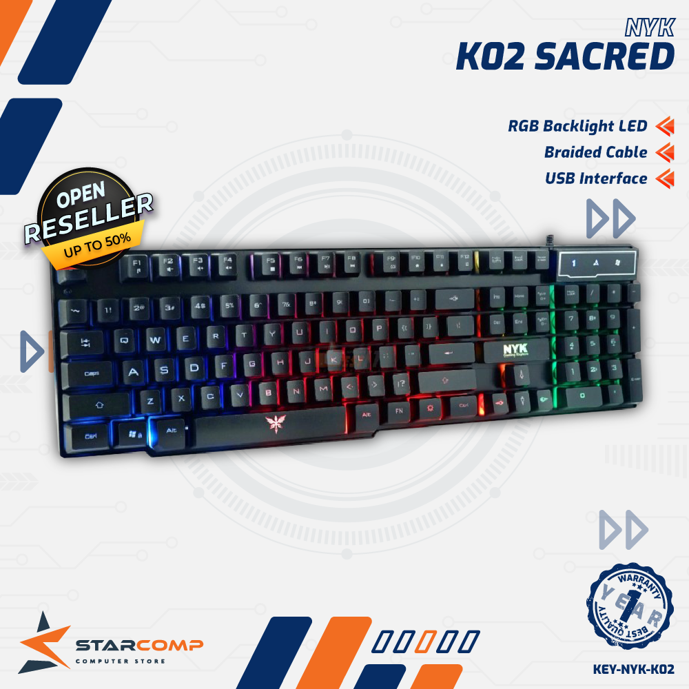 Jual Keyboard Gaming Nyk K Sacred Backlight Nyk K Shopee Indonesia