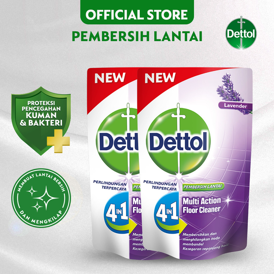 Jual Dettol Pembersih Lantai Lavender 700ml X 2 Shopee Indonesia